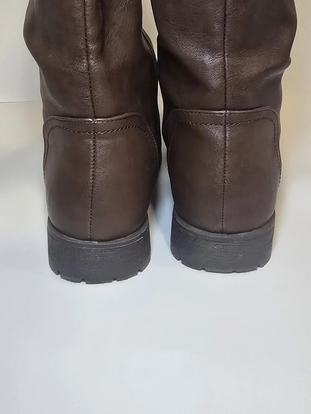 Women's Tall Brown Knit-Cuff Riding Boots